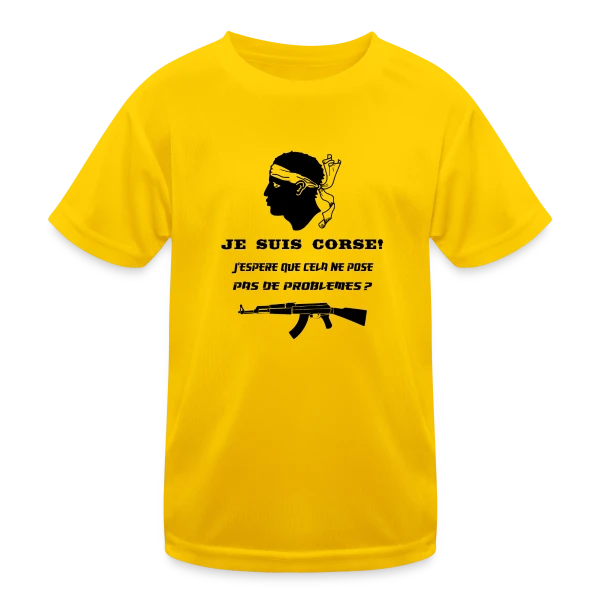 Humour Corse Arme sur T-shirt sport Enfant