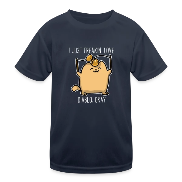 Chaton Diabolo Joueur sur T-shirt sport Enfant