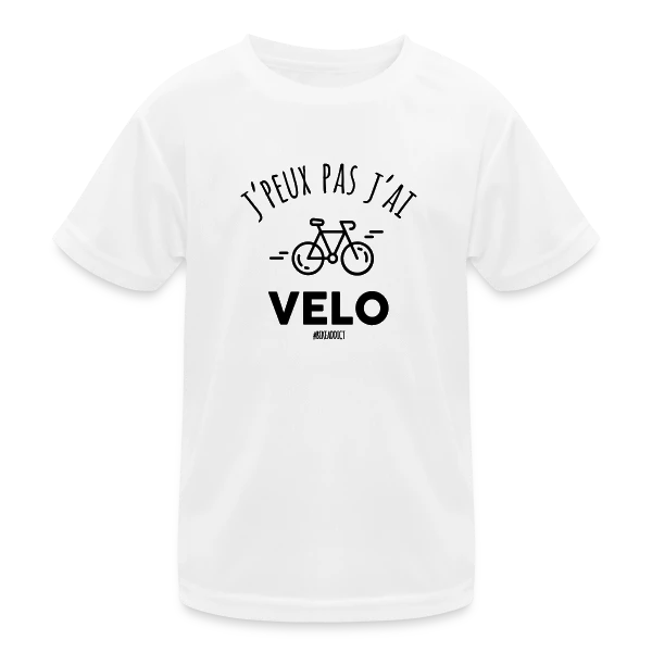 J'peux Pas, J'ai Vélo ! T-shirt Humour Cycliste sur T-shirt sport Enfant