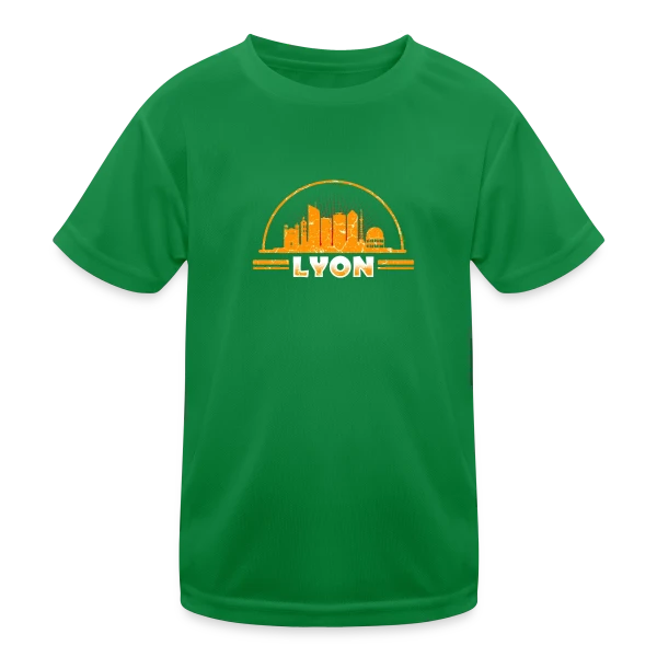 Lyon Skyline Vintage sur T-shirt sport Enfant