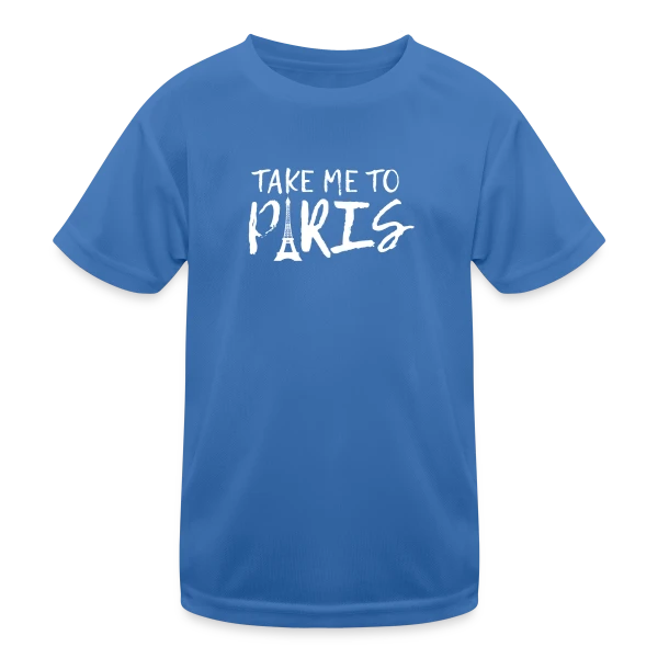 Paris Minimaliste Blanc sur T-shirt sport Enfant