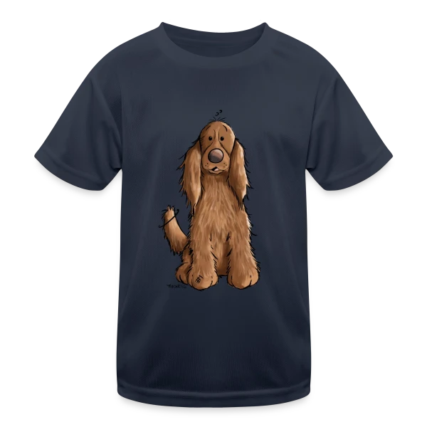 Cocker Spaniel en Position Assise - Dressage Chien sur T-shirt sport Enfant