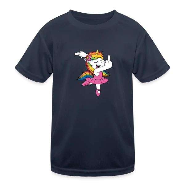 Licorne Rebelle Danseuse sur T-shirt sport Enfant