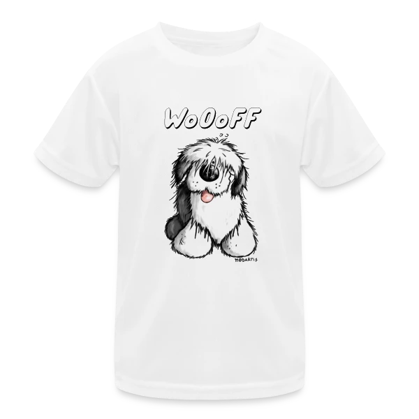 Woooff le Bobtail Rigolo sur T-shirt sport Enfant