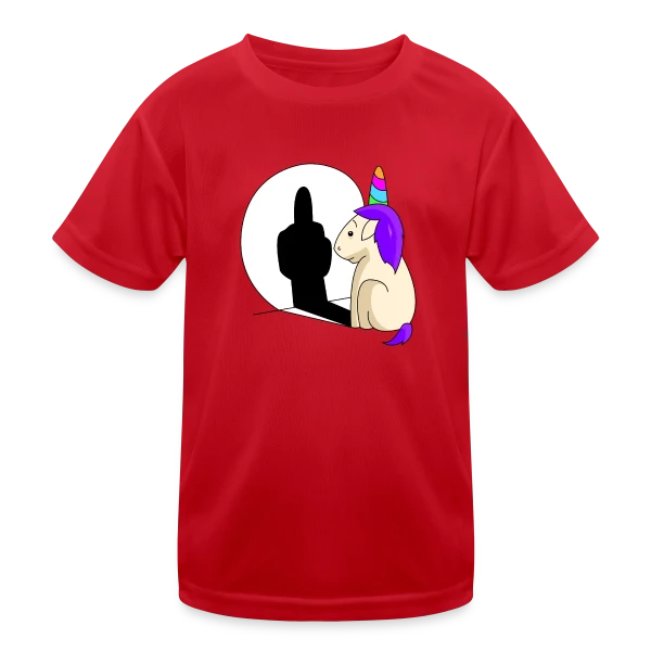 Licorne Impertinente Ombre sur T-shirt sport Enfant