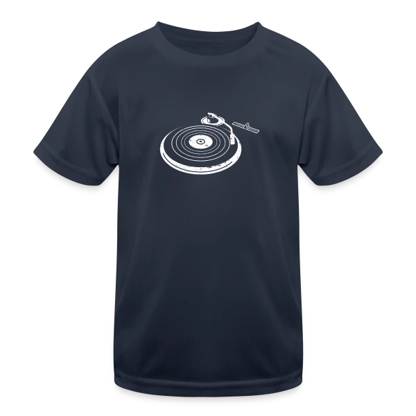 Platine Vinyle DJ Rétro sur T-shirt sport Enfant