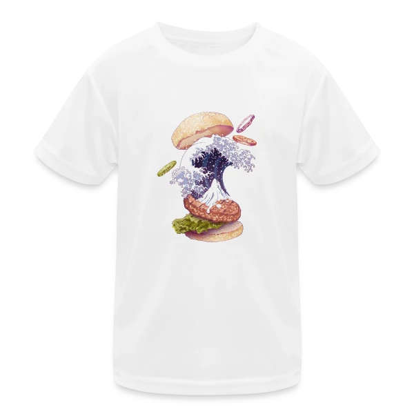La Vague Gourmande de Kanagawa sur T-shirt sport Enfant