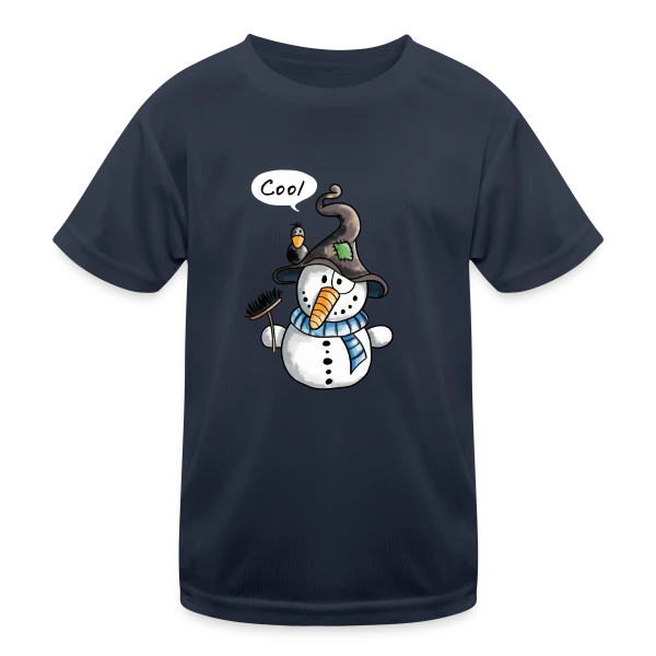 Bonhomme de Neige Rigolo - Hiver Enchanté sur T-shirt sport Enfant