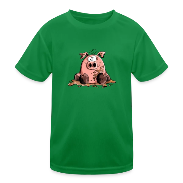 Cochon dans la boue - Animal de la ferme sur T-shirt sport Enfant