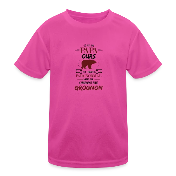 Papa Ours Grognon sur T-shirt sport Enfant