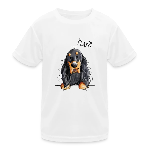 Gordon Setter Rigolo Style BD sur T-shirt sport Enfant