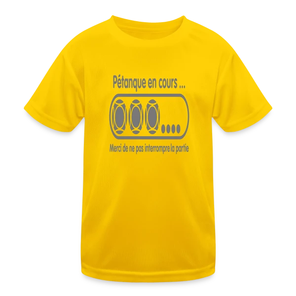 Pétanque en Cours : Ne Dérangez Pas ! sur T-shirt sport Enfant