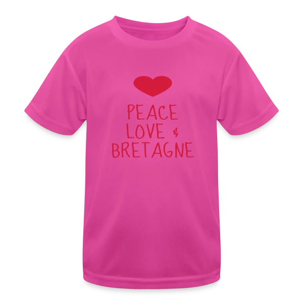 Peace Love Bretagne sur T-shirt sport Enfant