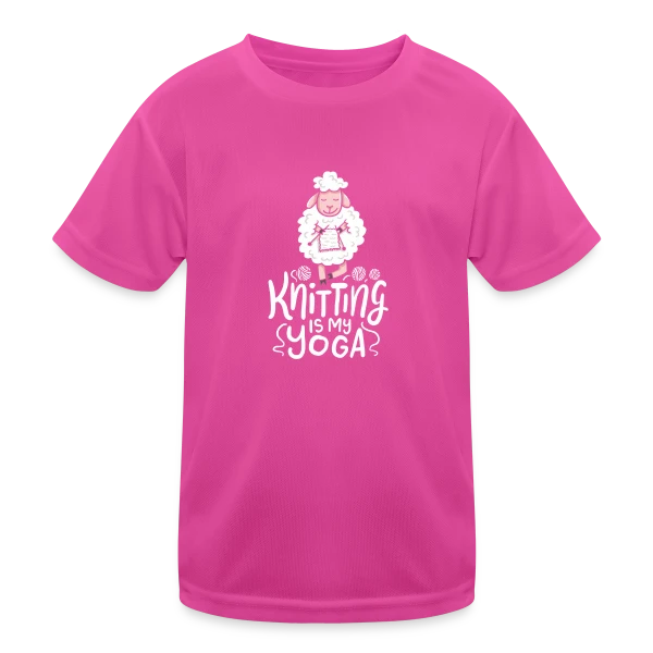 Tricot & Yoga: Knitting Is My Yoga sur T-shirt sport Enfant