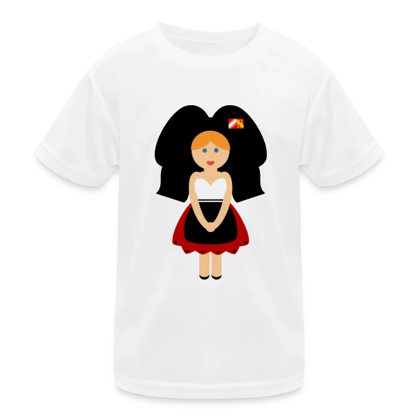 Petite Alsacienne Mignonne sur T-shirt sport Enfant