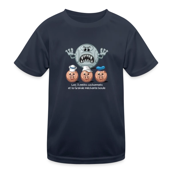 Les 3 petits cochons sur T-shirt sport Enfant
