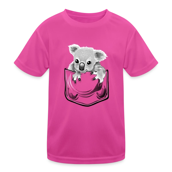Koala Stylé à la Pochette sur T-shirt sport Enfant