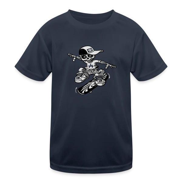 Squelette Skateur : Le Rider de l'Au-delà sur T-shirt sport Enfant