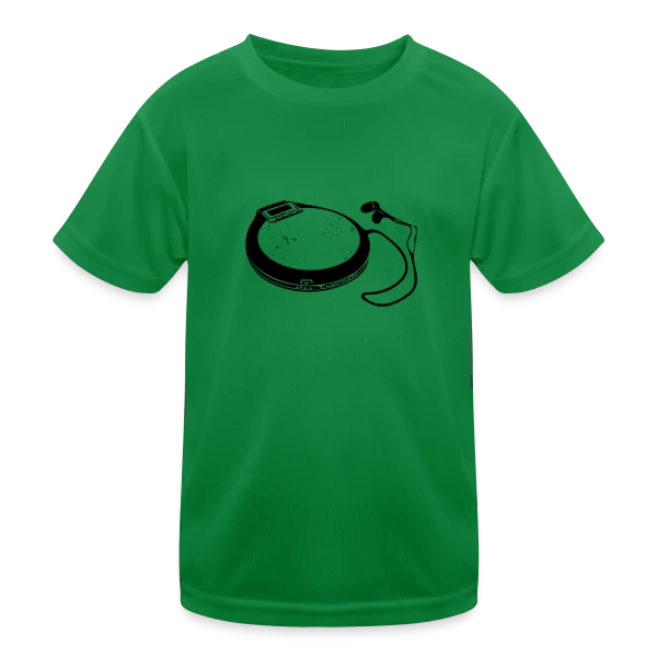 Discman Rétro Audio sur T-shirt sport Enfant