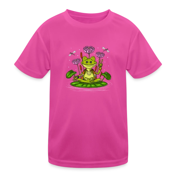 Grenouille Zen Hippie sur T-shirt sport Enfant