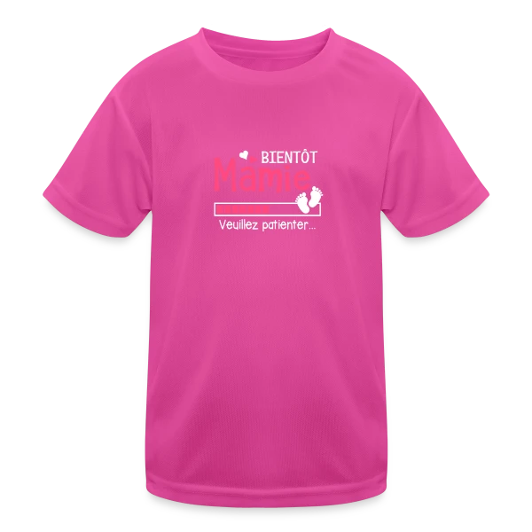 Bientôt Mamie : Future Grand-Mère en Attente sur T-shirt sport Enfant