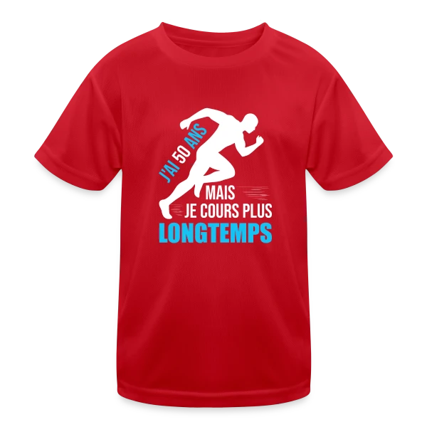 Coureur 50 Ans - Running Papa Papi Toujours en Forme sur T-shirt sport Enfant