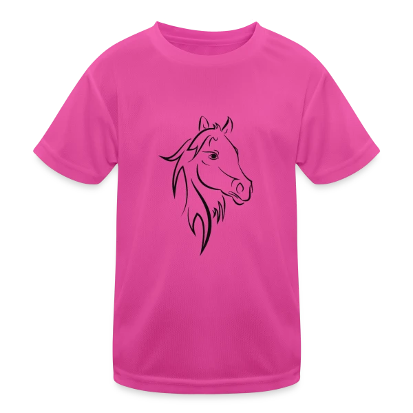 Tête de Cheval Stylisée sur T-shirt sport Enfant