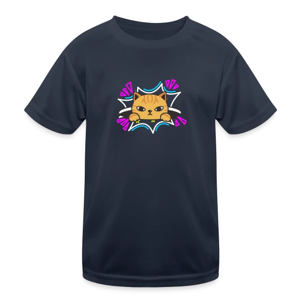 Chat Mignon Néon 90s sur T-shirt sport Enfant