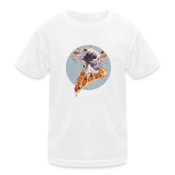 La Grande Vague de Pizza Kanagawa sur T-shirt sport Enfant