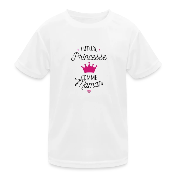 Future Princesse comme Maman sur T-shirt sport Enfant