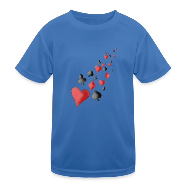 Envolée de Cartes à Jouer sur T-shirt sport Enfant