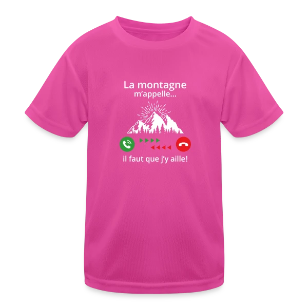 La Montagne M'Appelle sur T-shirt sport Enfant
