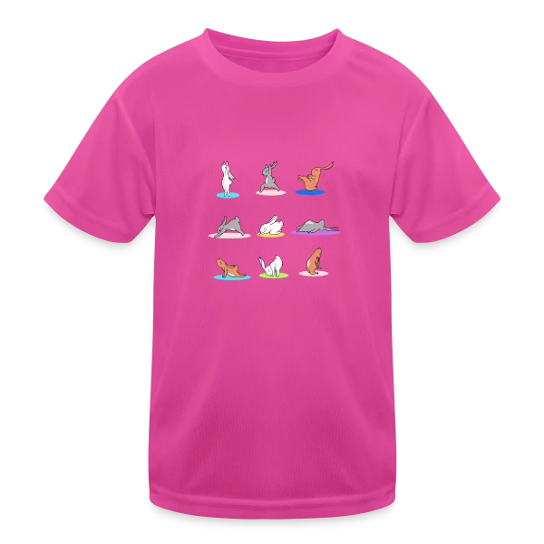 Lapin Yoga: Joyeuses Pâques Zen sur T-shirt sport Enfant