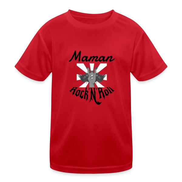 Maman Rock'N'Roll sur T-shirt sport Enfant