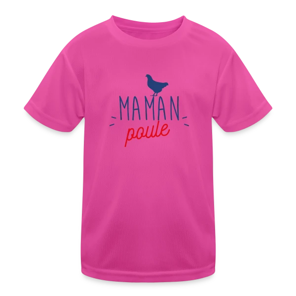 Maman Poule : L'Amour Protecteur d'une Mère sur T-shirt sport Enfant