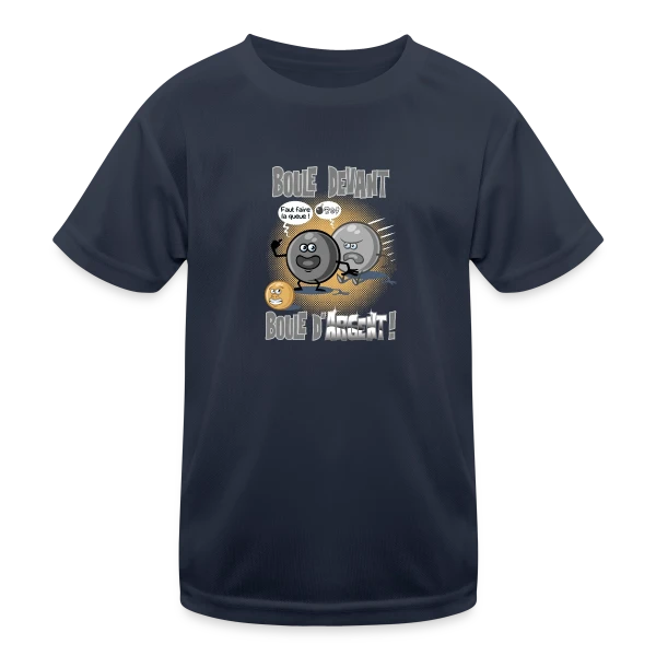 Boule devant boule d'argent - Pétanque sur T-shirt sport Enfant