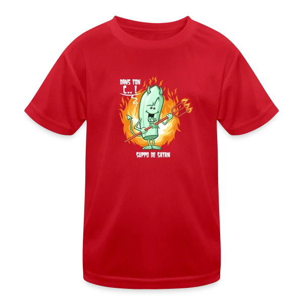 Suppo de Satan : Humour Noir et Subtil sur T-shirt sport Enfant