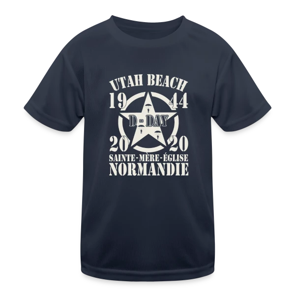 D-Day Normandie 1944 - Hommage Utah Beach sur T-shirt sport Enfant