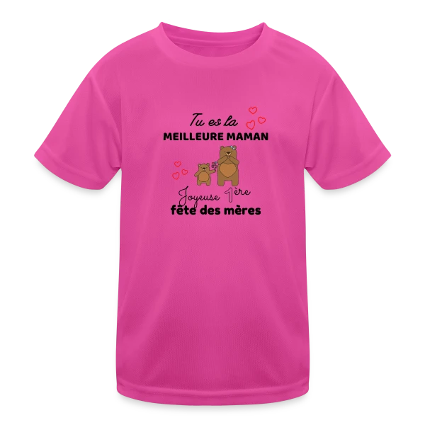 Bébé Ma Première Fête des Mères : Meilleure Maman Ours sur T-shirt sport Enfant