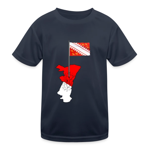 Drapeau Alsace Emblème Régional sur T-shirt sport Enfant