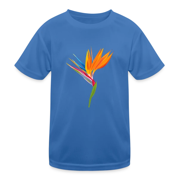 Fleur Oiseau Paradis Exotique sur T-shirt sport Enfant