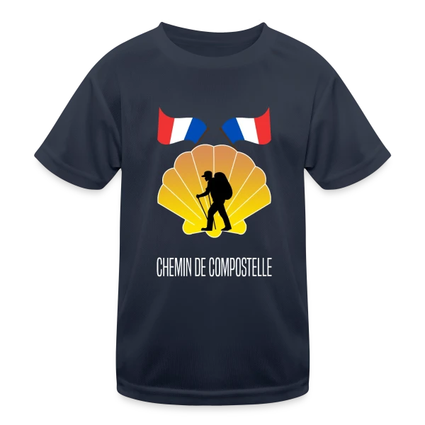 Chemin de Compostelle: La Randonnée Spirituelle du Pèlerin sur T-shirt sport Enfant