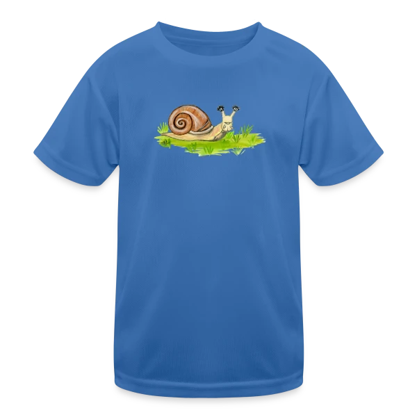 Escargot Rigolo Cils Fous sur T-shirt sport Enfant