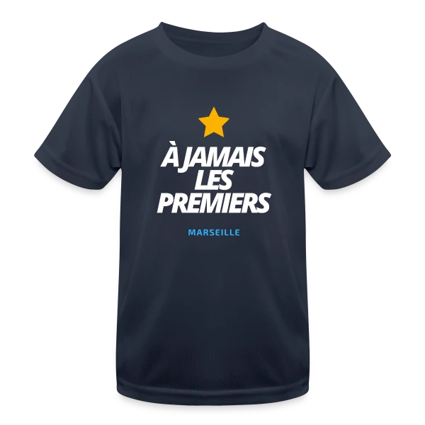 Marseille À Jamais Les Premiers (Blanc) sur T-shirt sport Enfant