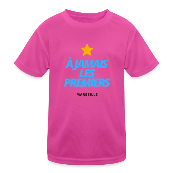 OM À Jamais Les Premiers (Bleu) sur T-shirt sport Enfant