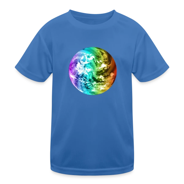 Globe Terre Arc-en-ciel sur T-shirt sport Enfant