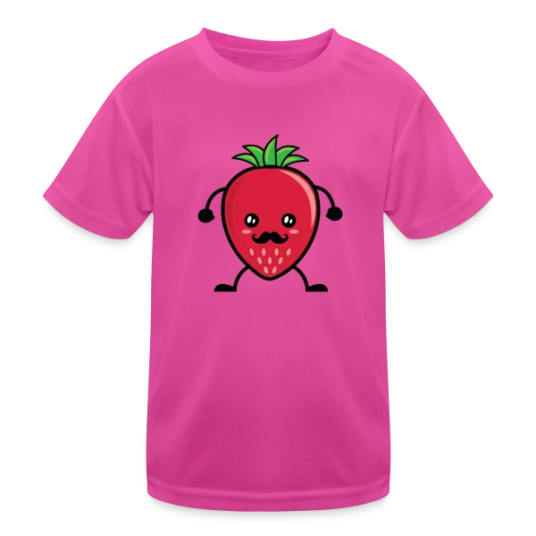 Fraise Kawaii Adorable et Tendance sur T-shirt sport Enfant