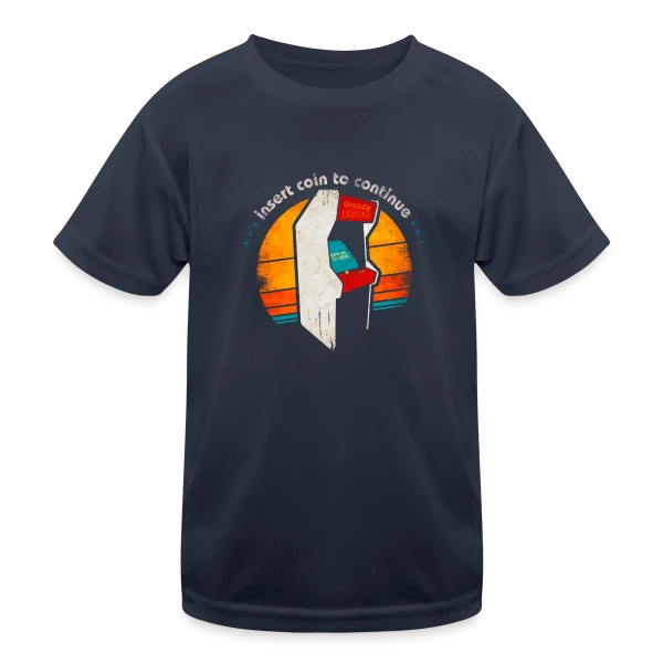 Arcade Rétro Années 80 : Insert Coin to Continue sur T-shirt sport Enfant