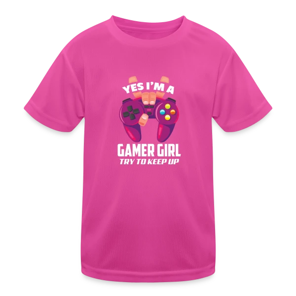 Gamer Girl : Les Filles Aussi Zappent ! sur T-shirt sport Enfant