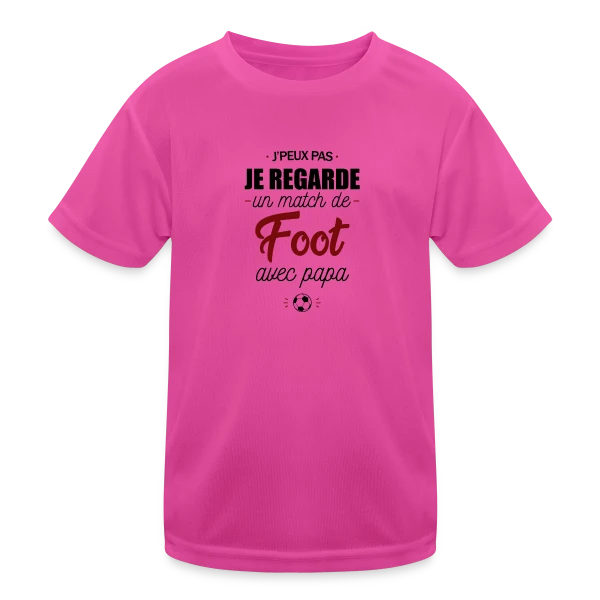J'peux pas, j'ai match de foot avec Papa ! sur T-shirt sport Enfant